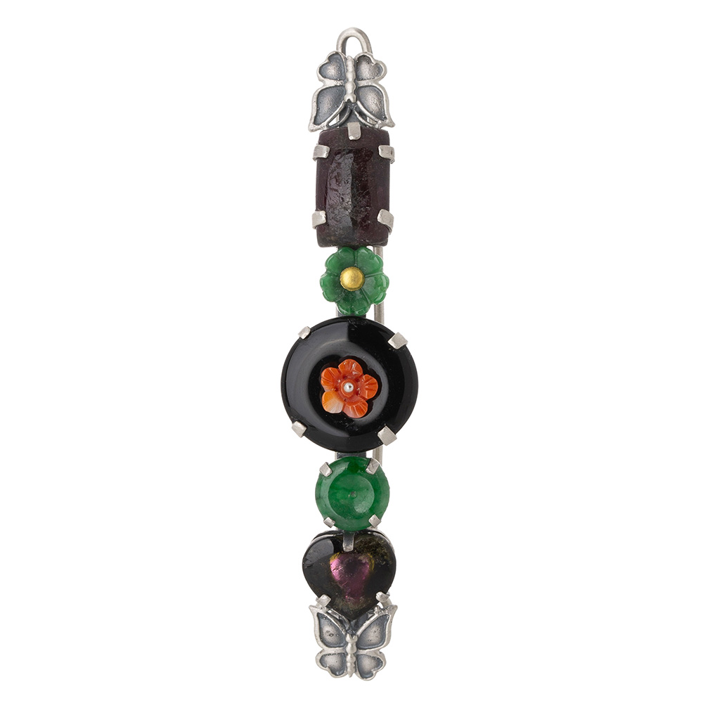 Jade coral hairpin