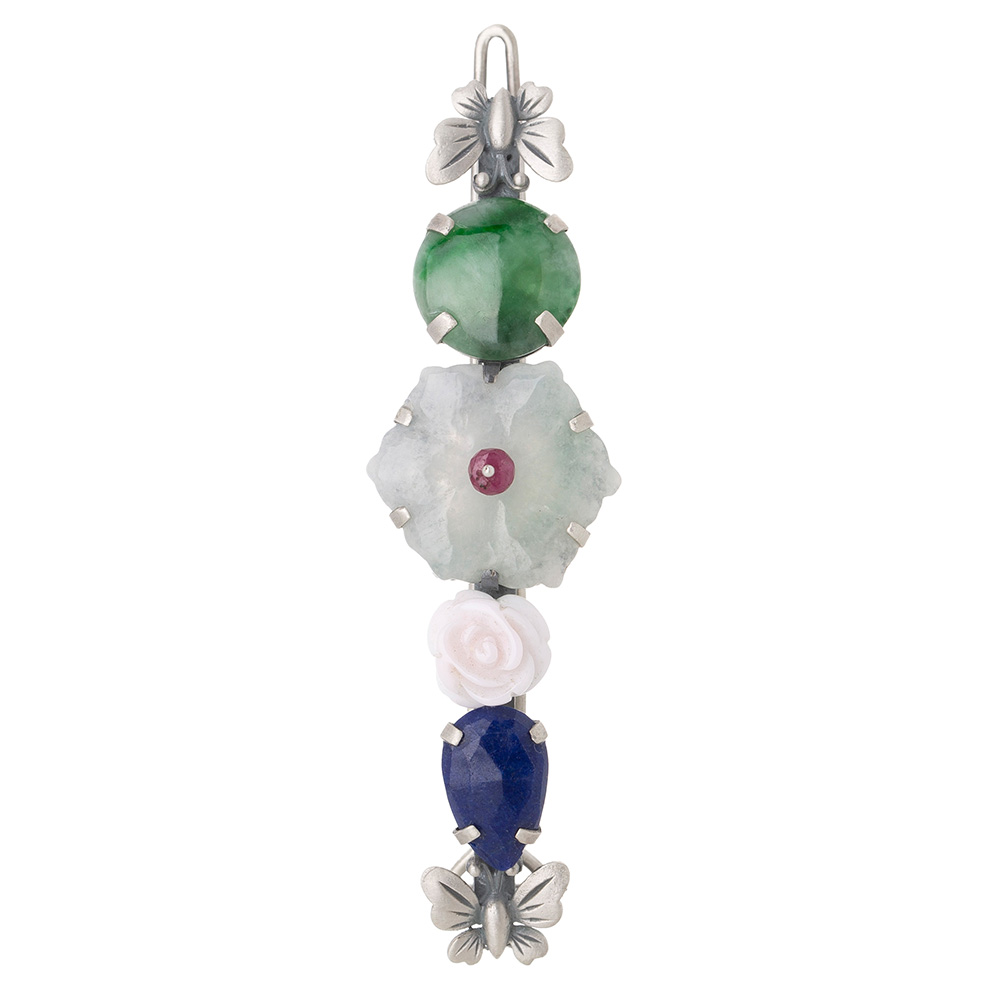 Jade gemstone hairpin
