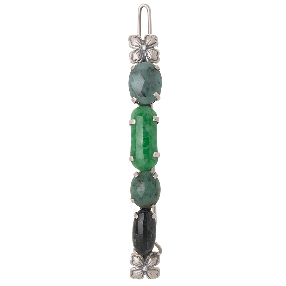 Jade silver hairpin