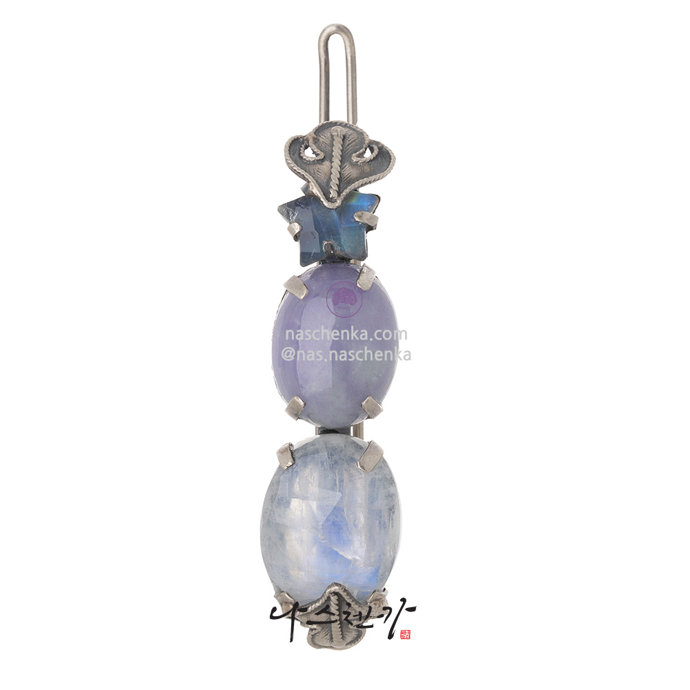 Jade gemstone hairpin