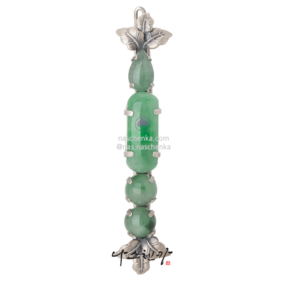 Jade gemstone hairpin