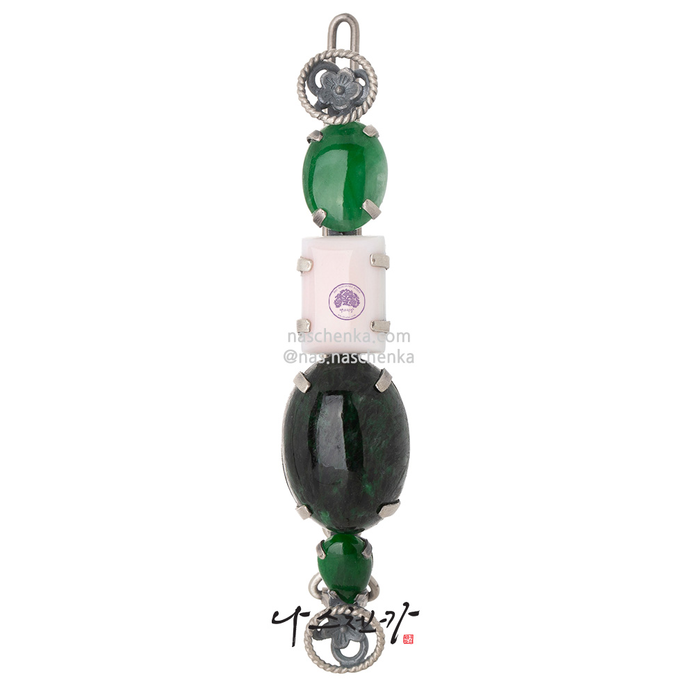 Jade gemstone hairpin
