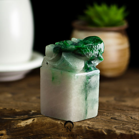Carp jade heritage ornament