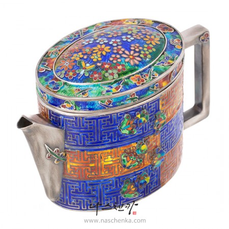 Cloisonné silver heritage ornament