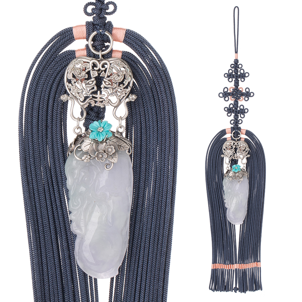 Lavender jade norigae pendant No. 29