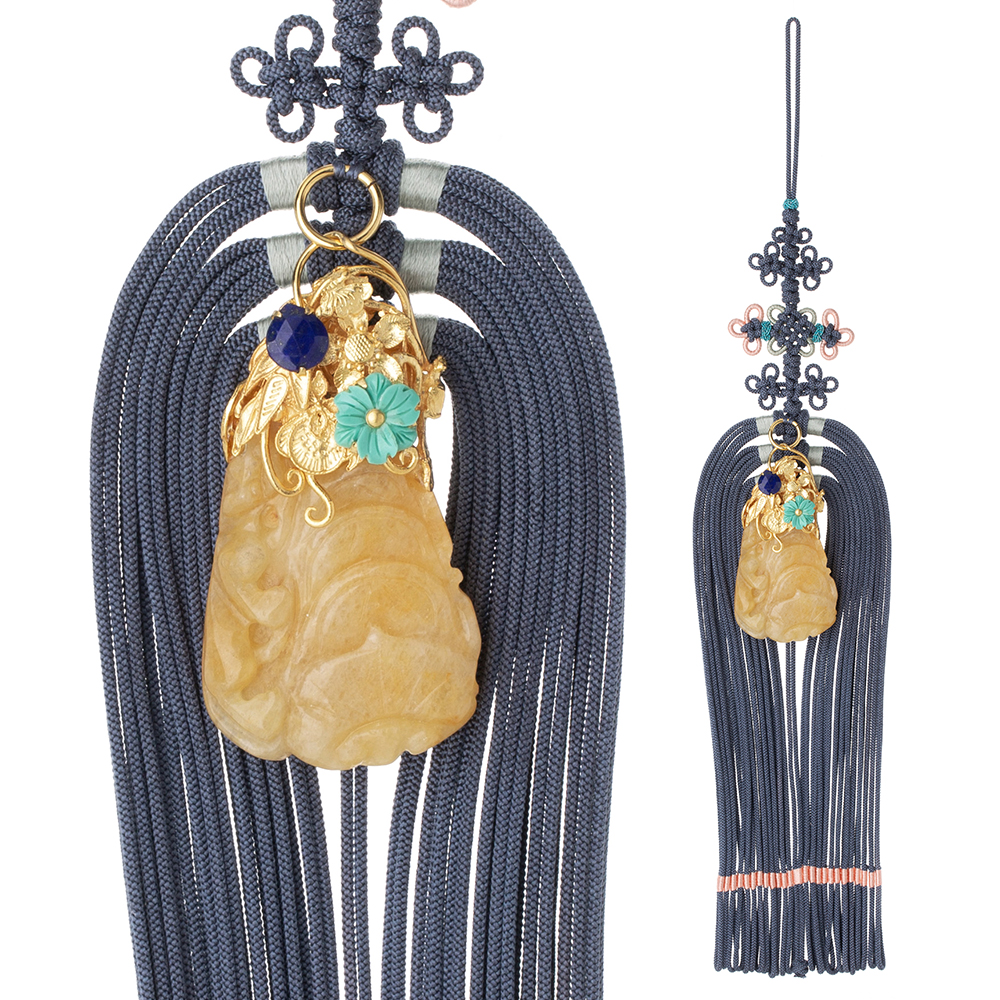 Gemstone norigae pendant