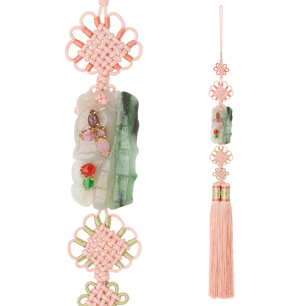 Jade gemstone norigae pendant