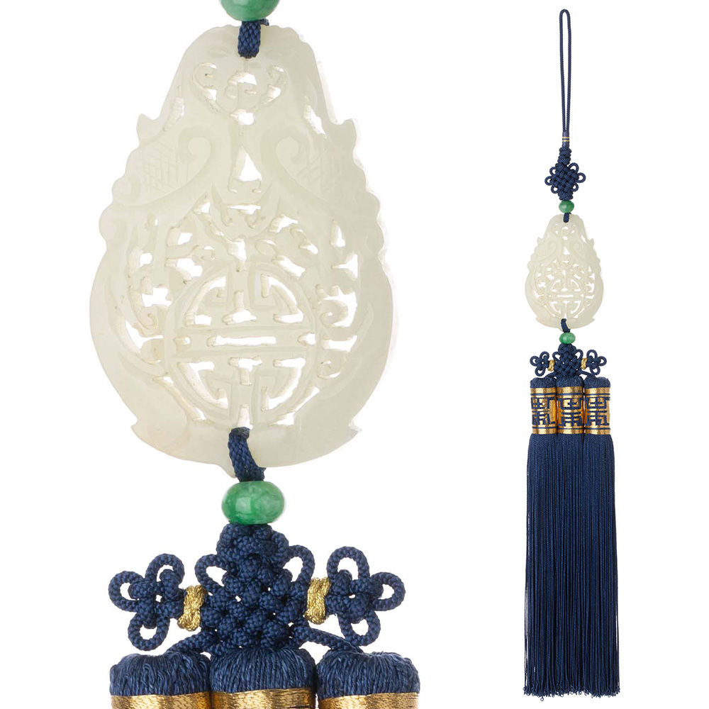 White jade norigae pendant