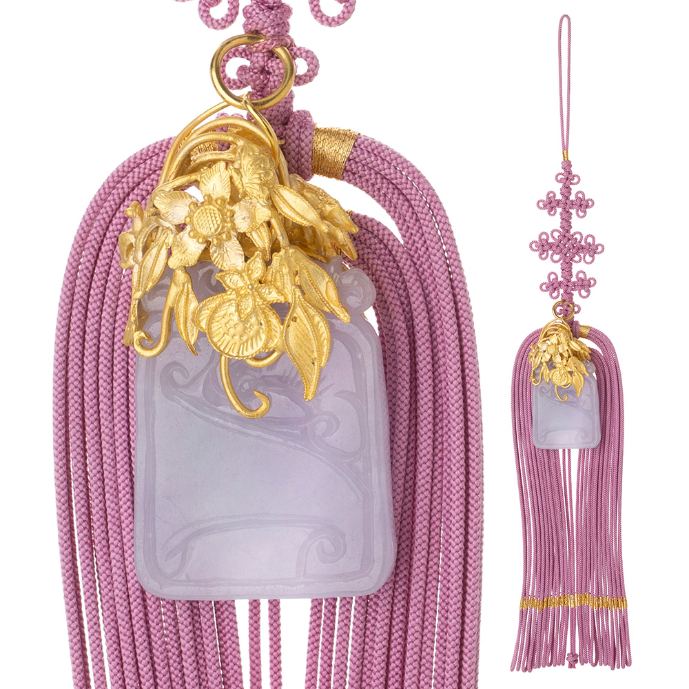 Lavender jade norigae pendant