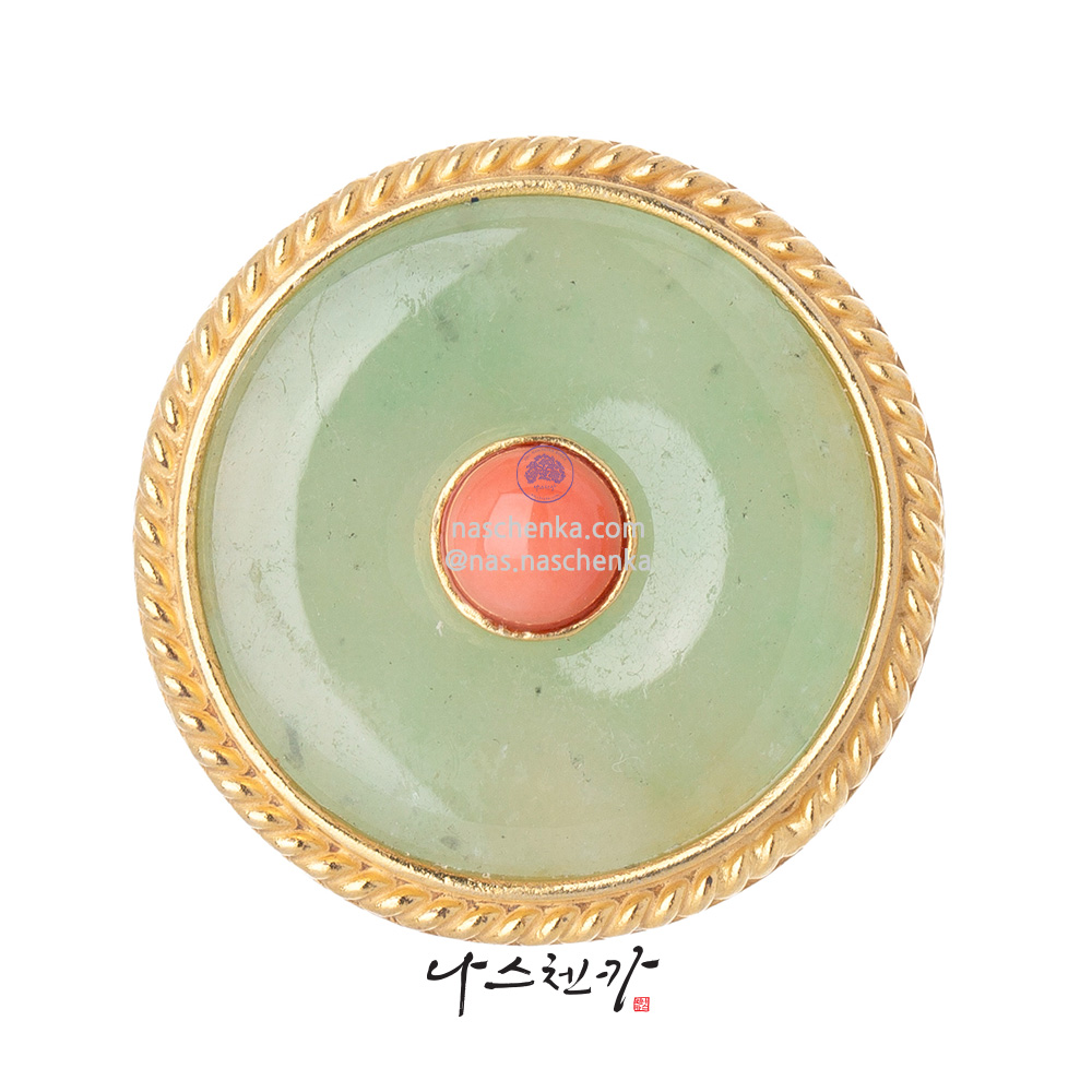 Jade coral ttidon belt clasp