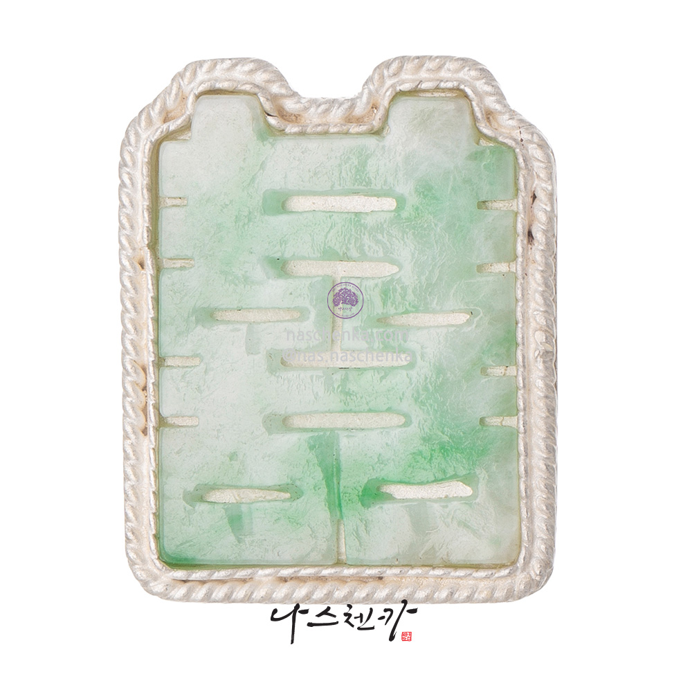 Jade silver norigae pendant