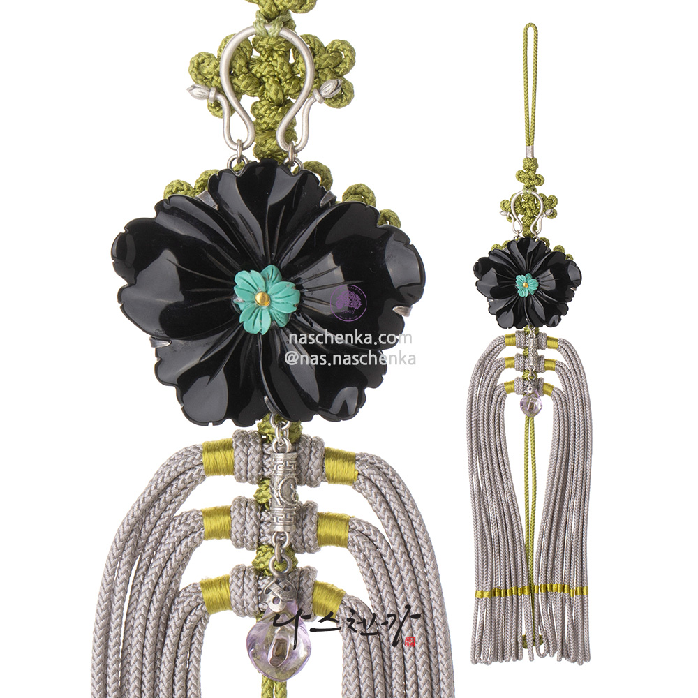 Flower silver norigae pendant