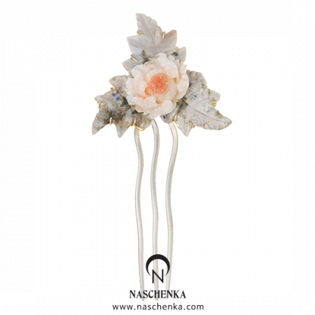 Coral agate binyeo hairpin
