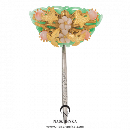 Jade coral binyeo hairpin (NASCHENKA Signature Binyeo)