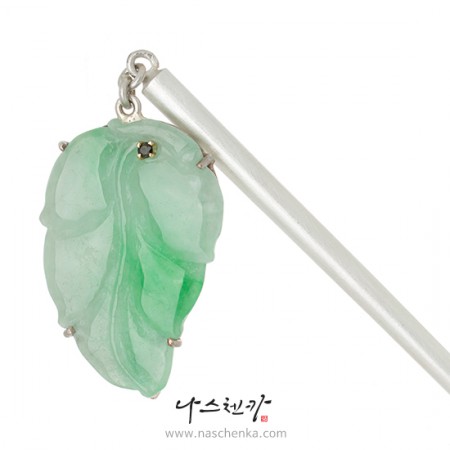Jade silver binyeo hairpin (NASCHENKA Signature Binyeo)