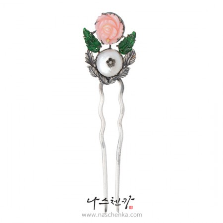 Jade pearl dwikkoji hair ornament