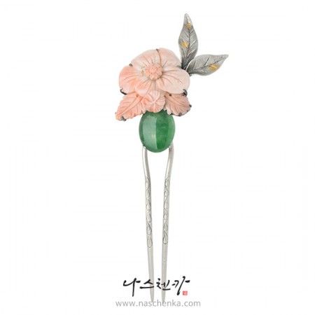 Jade coral binyeo hairpin (NASCHENKA Signature Binyeo)