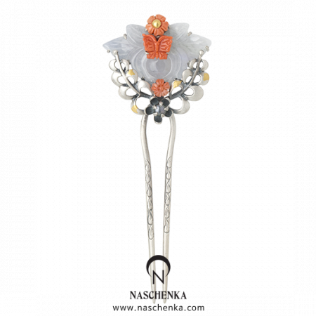 Lavender jade dwikkoji hair ornament
