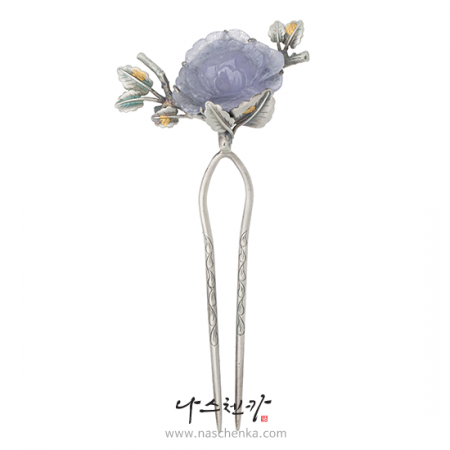 Jade gemstone binyeo hairpin (NASCHENKA Signature Binyeo)