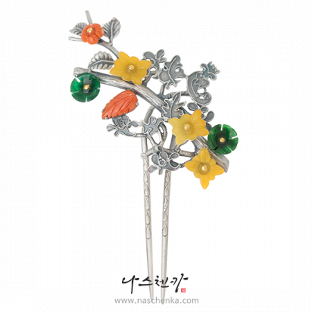 Amber jade dwikkoji hair ornament