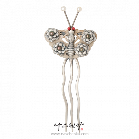 Butterfly gemstone dwikkoji hair ornament