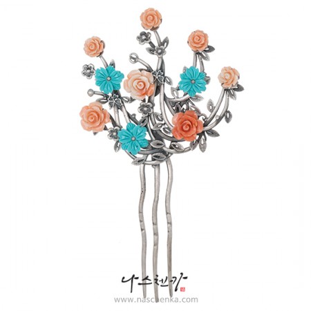 Silver dwikkoji hair ornament