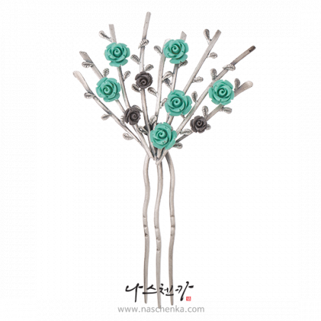 Silver dwikkoji hair ornament