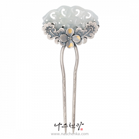 Butterfly flower jade dwikkoji hair ornament