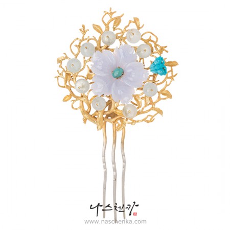 Silver dwikkoji hair ornament
