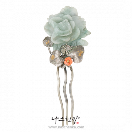 Jade coral dwikkoji hair ornament