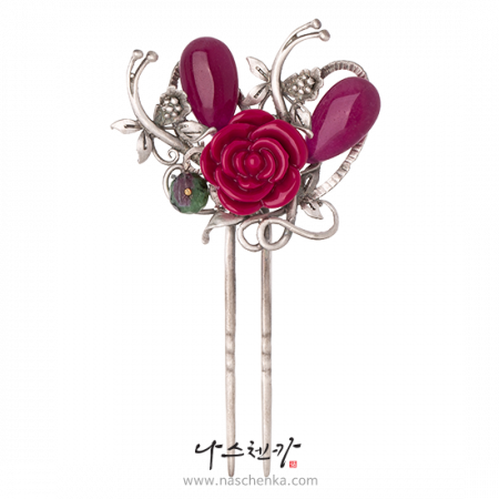 Silver dwikkoji hair ornament