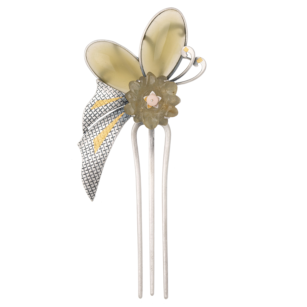 Silver dwikkoji hair ornament