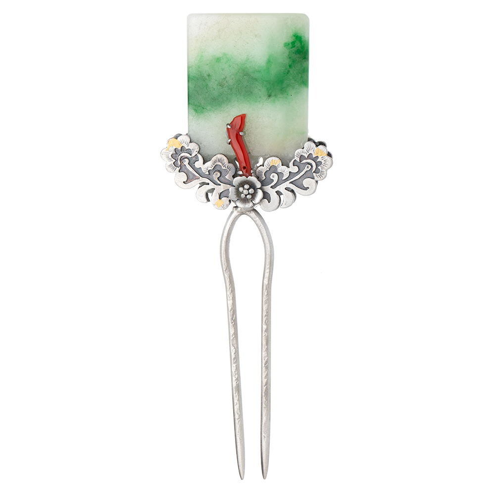 Jade gemstone dwikkoji hair ornament No. 2
