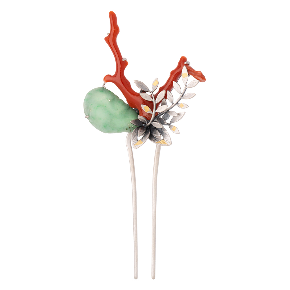 Jade coral dwikkoji hair ornament No. 21