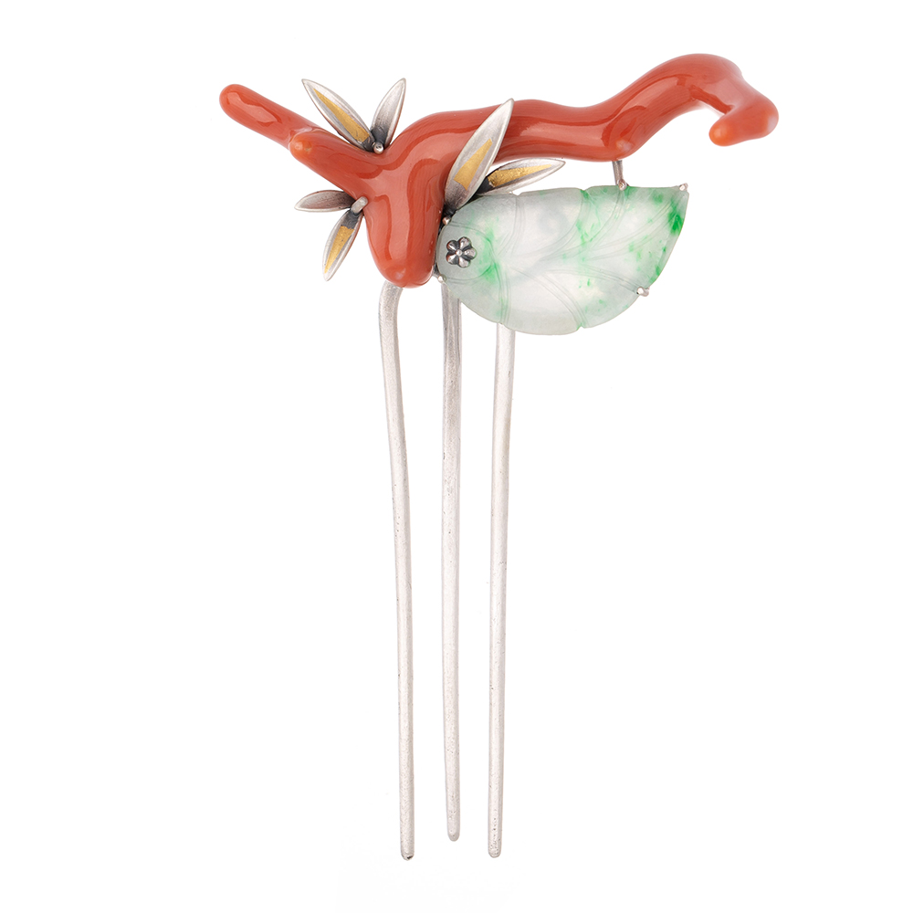 Jade coral dwikkoji hair ornament No. 22