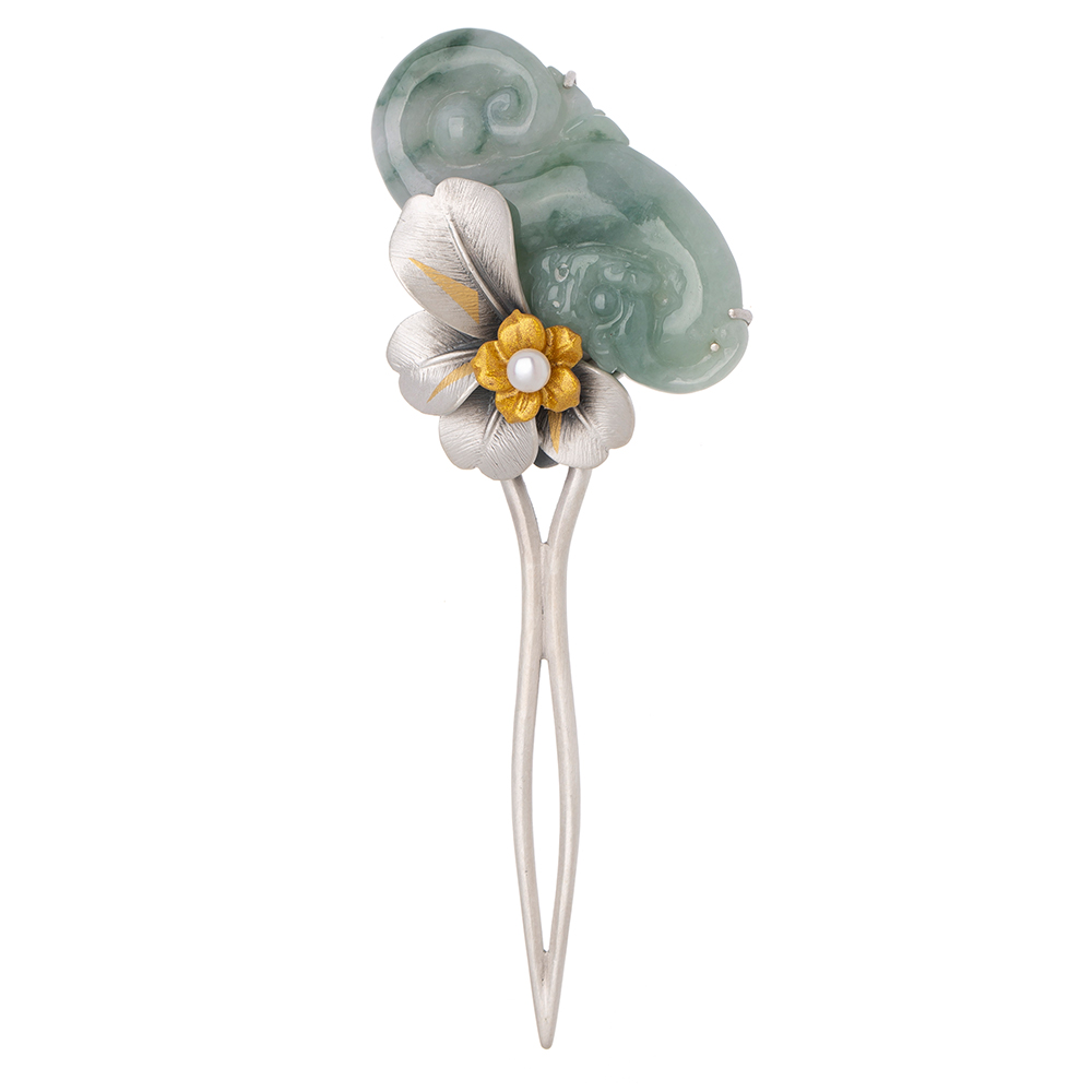 Silver dwikkoji hair ornament