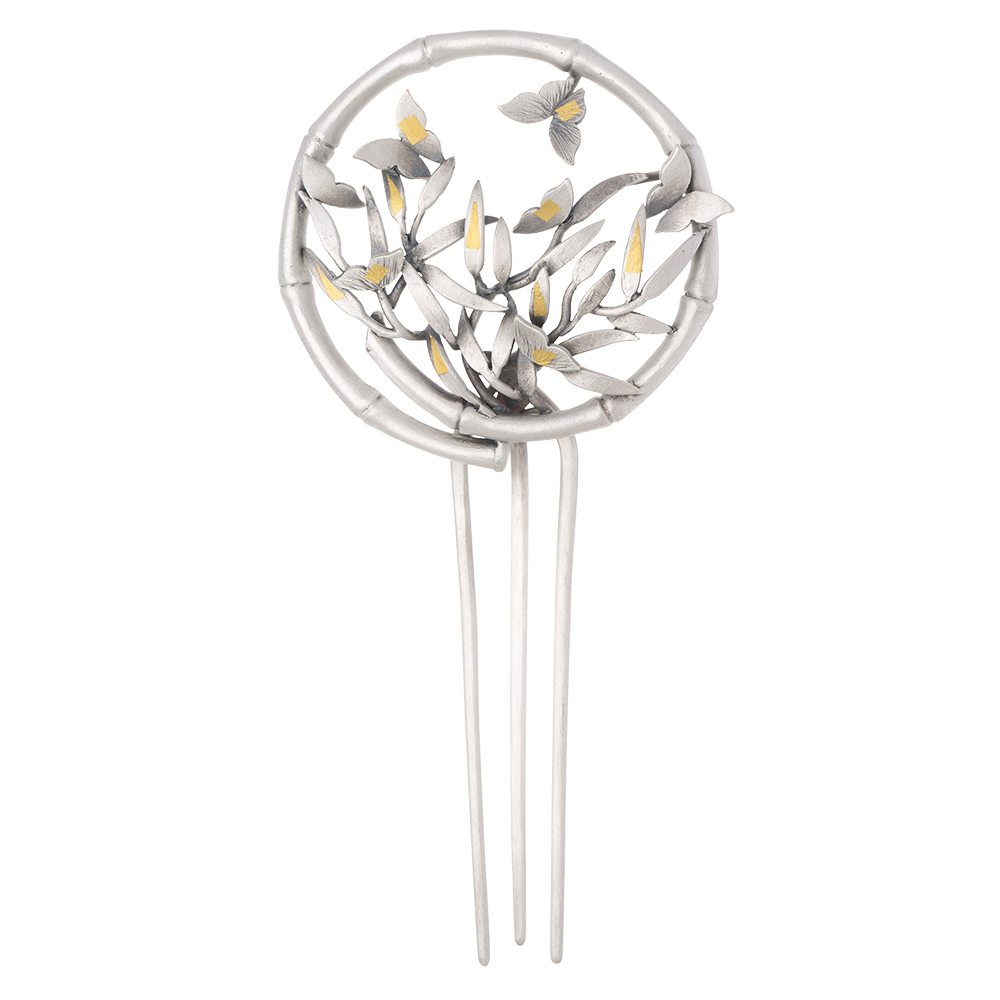 Silver dwikkoji hair ornament