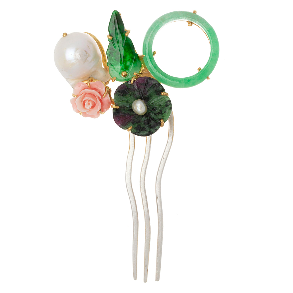 Silver dwikkoji hair ornament