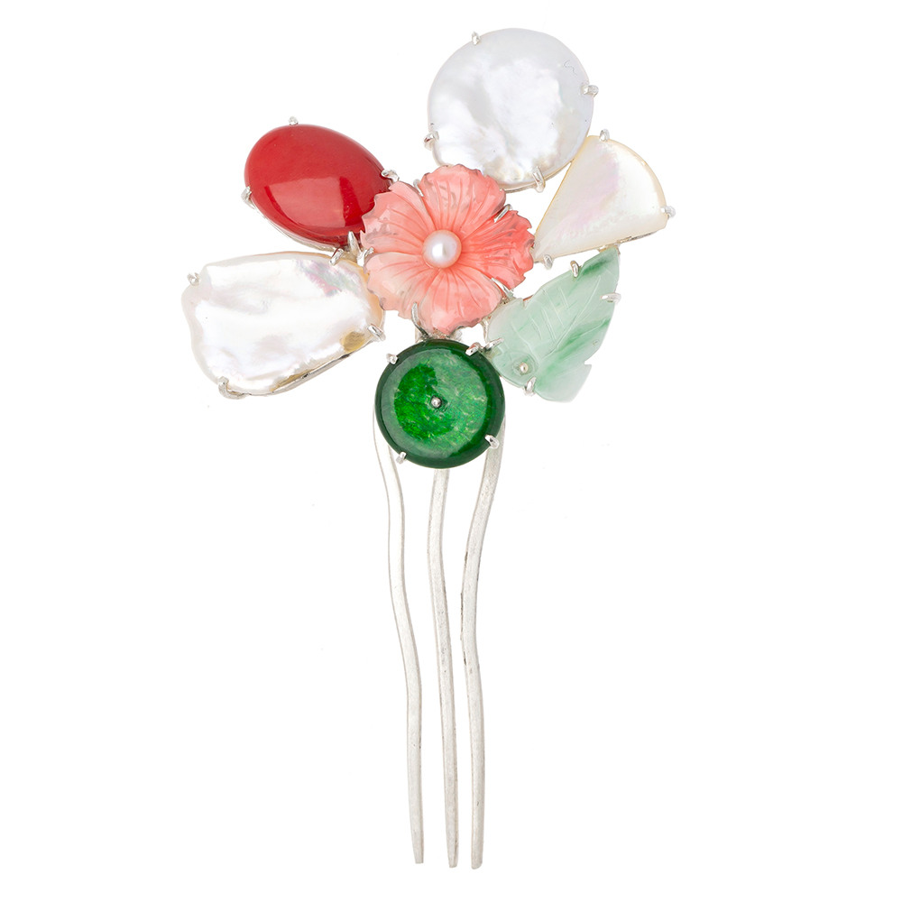 Silver dwikkoji hair ornament