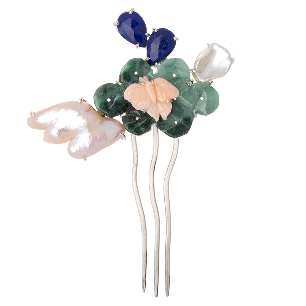 Jade coral dwikkoji hair ornament