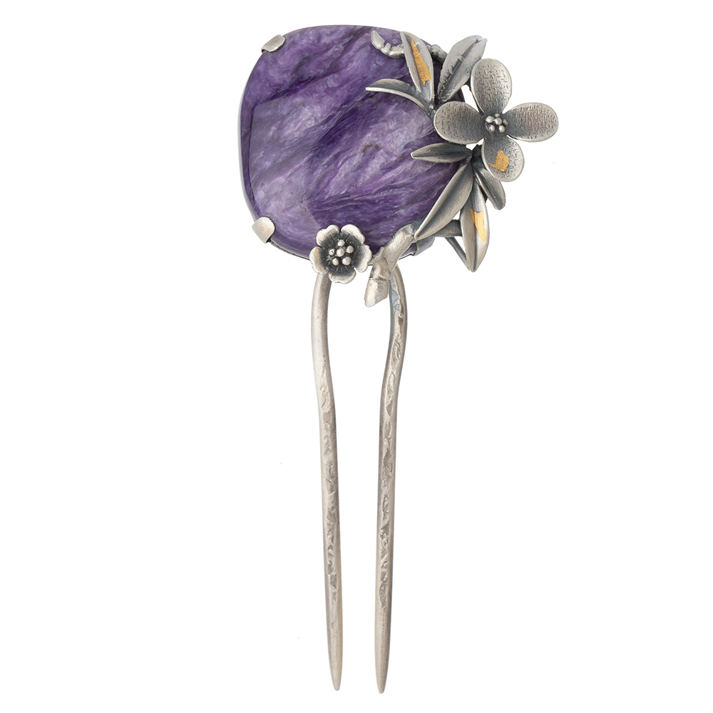 Silver dwikkoji hair ornament