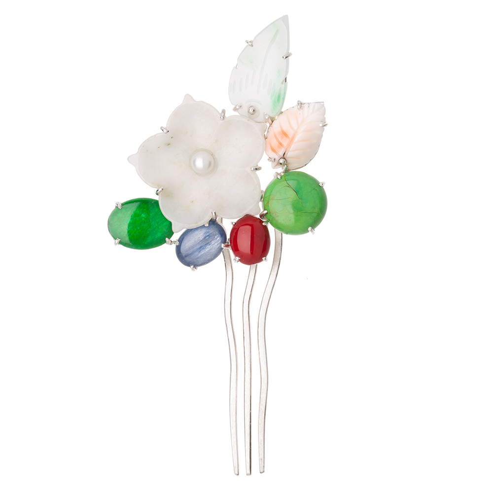 Silver dwikkoji hair ornament
