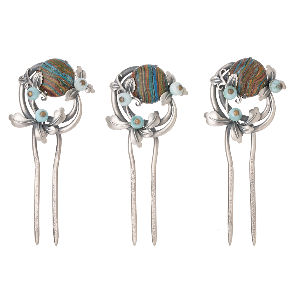 Silver dwikkoji hair ornament