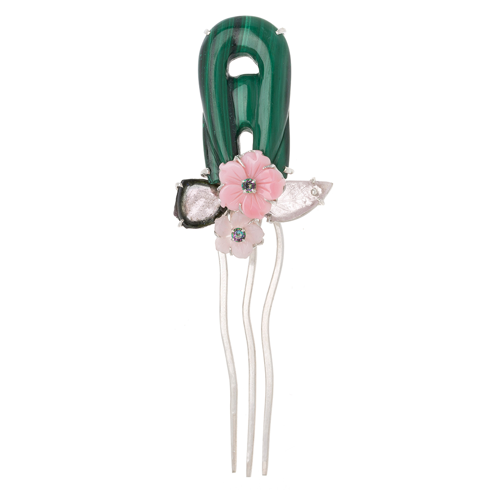 Silver dwikkoji hair ornament