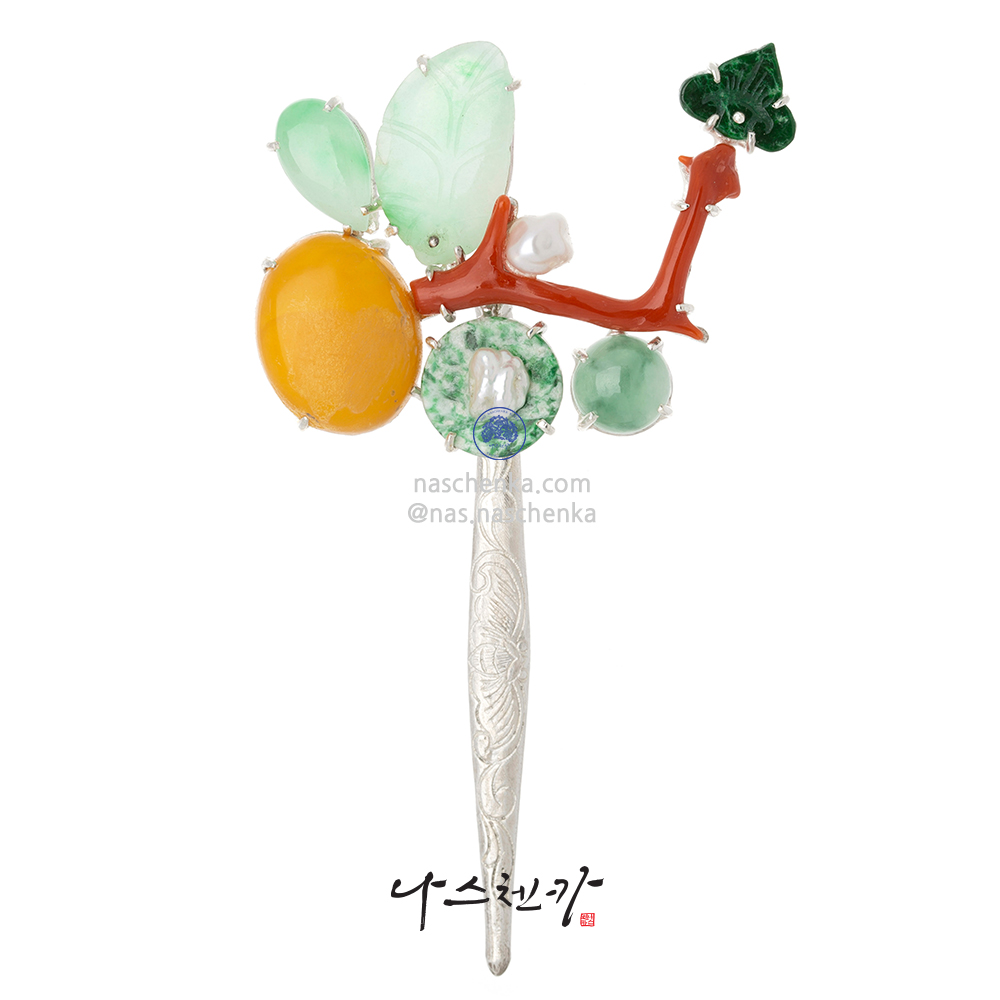 Silver dwikkoji hair ornament