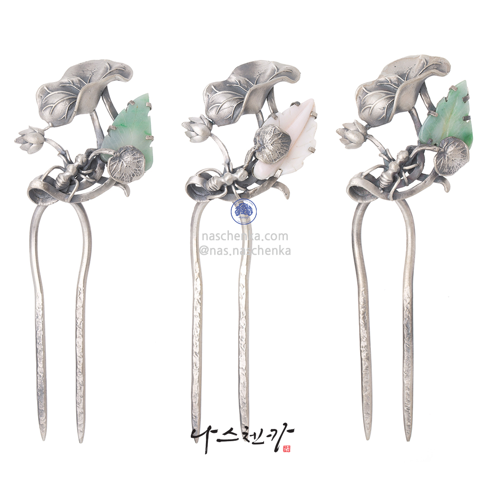 Samjak triple amber dwikkoji hair ornament