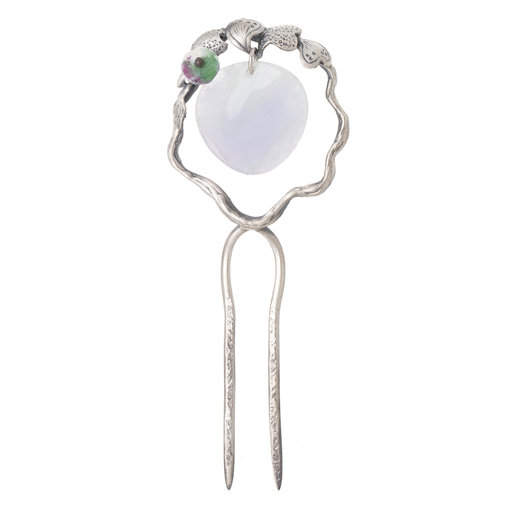 Silver dwikkoji hair ornament