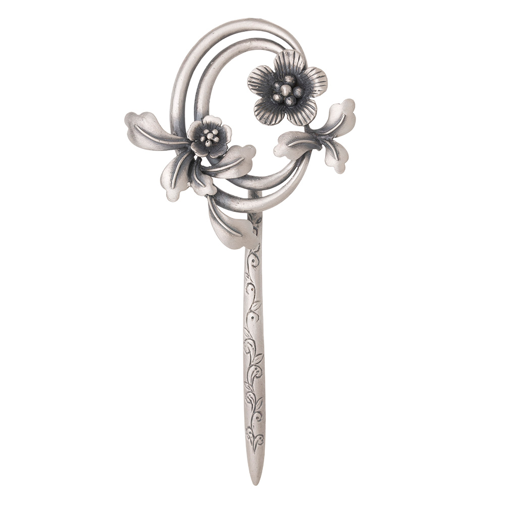 Silver dwikkoji hair ornament