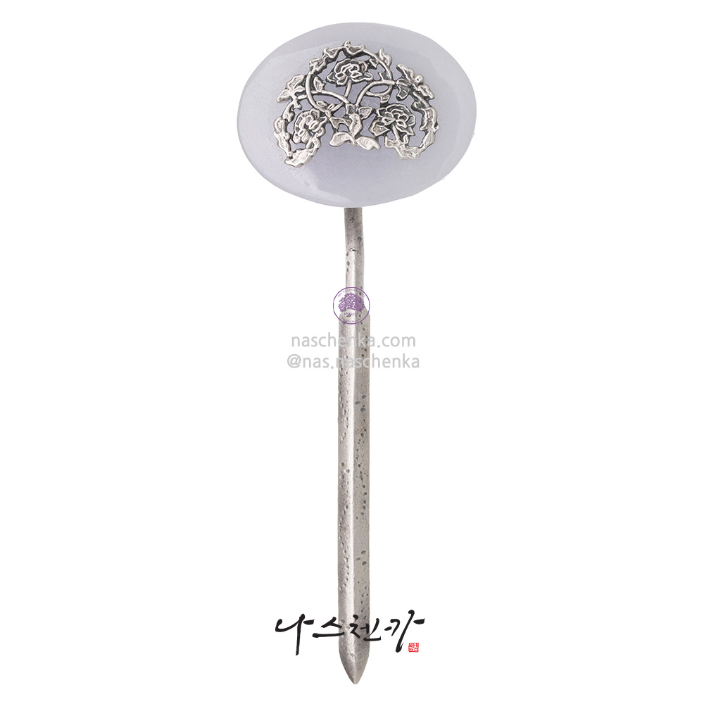 Jade silver dwikkoji hair ornament No. 3