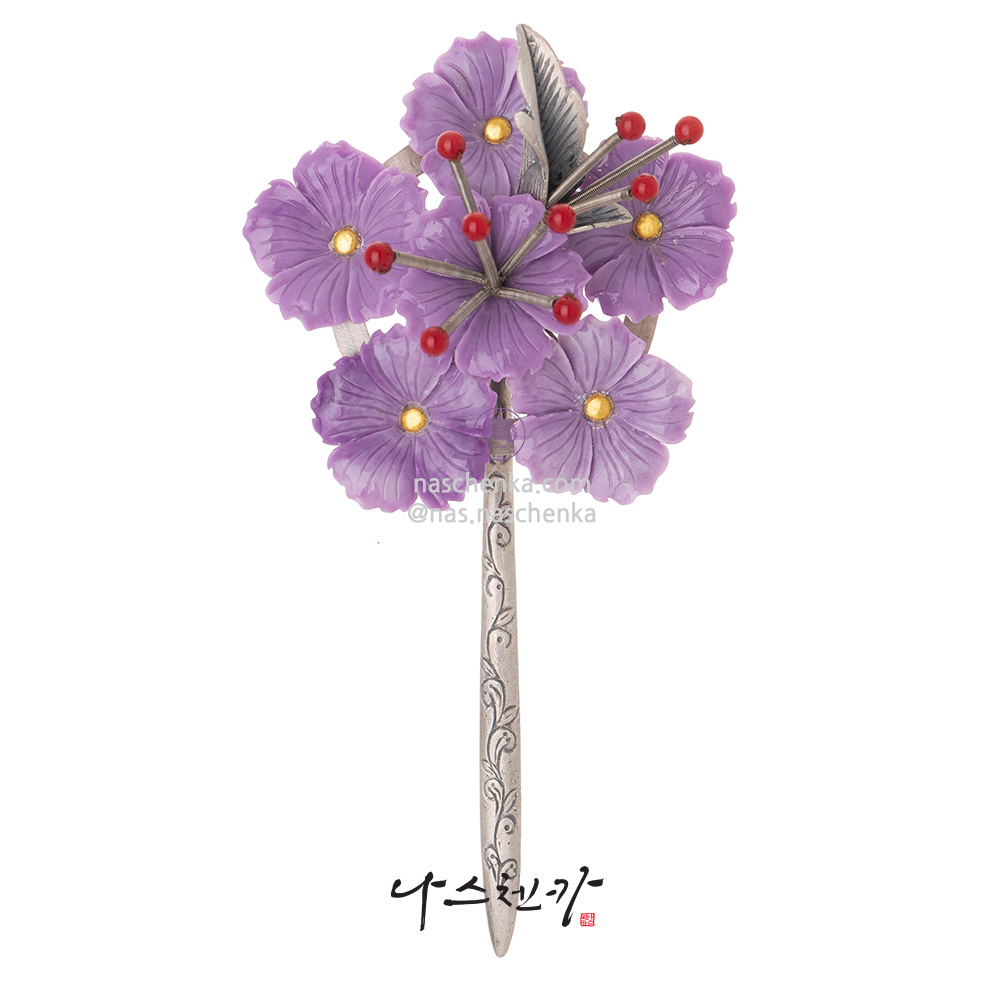 Silver dwikkoji hair ornament
